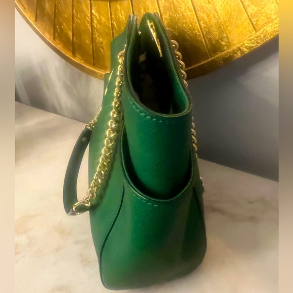 Michael Kors Saffiano Leather Jet Set Shoulder Bag in Emerald Green - Picture 3 of 7